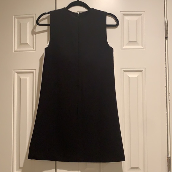 Black and white dress with leather detail - Picture 2 of 2